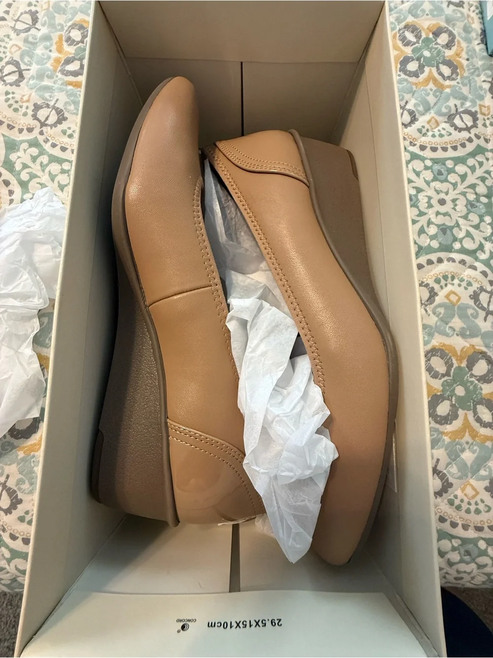 NWT Anne Klein Wisher Natural Tan Wedges 9